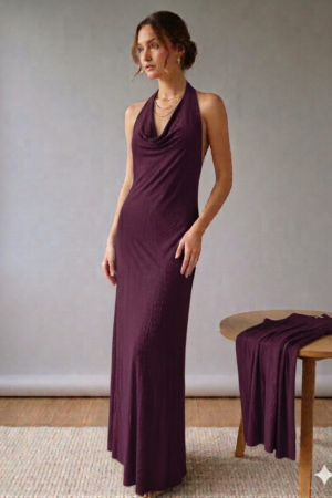 Vestido Halter Fuido